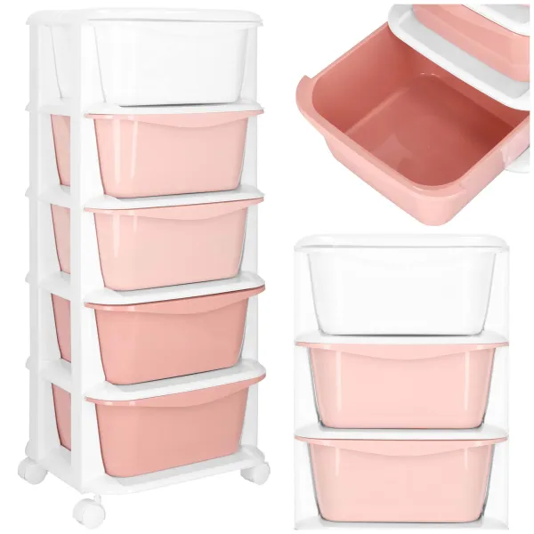 Mobile Storage Cabinet on Wheels with 5 Drawers Springos HA0211
