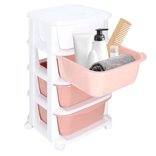 Mobile Drawer Cabinet on Wheels with 4 Drawers Springos HA0212