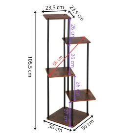 Metal plant stand Springos GA0207 106 CM