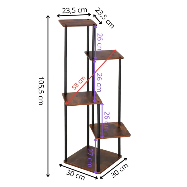 Metal plant stand Springos GA0207 106 CM