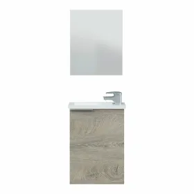 Shelf with hanger and mirror Forés Brown