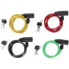 Dunlop - Keyed spiral bike lock (Yellow)