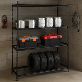 Steel garage rack with 4 shelves HA5277 183x150x54 cm