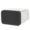 Bamboo laundry basket with lid Springos HA7505 105 L, double compartment, white, grey