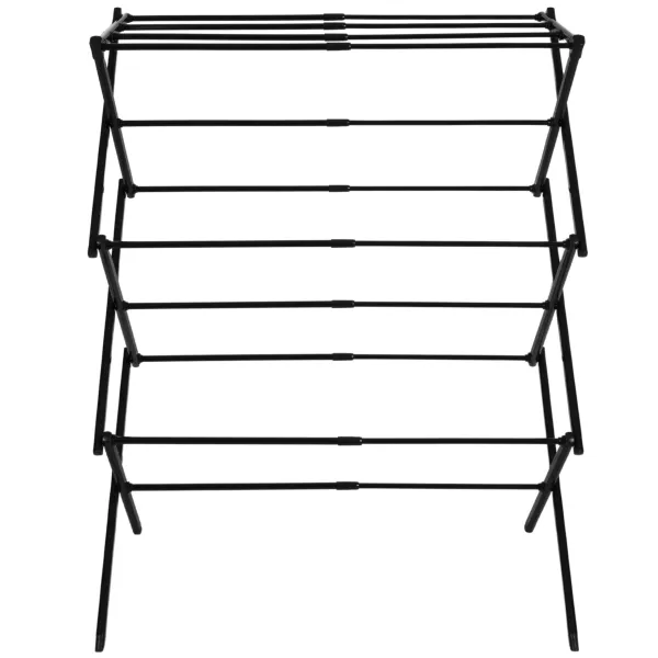 Clothes drying rack Springos HA0210 with adjustable length, telescopic, foldable, black