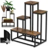 Metal flower stand Springos GA0210 67 cm with 4 shelves, loft-style, multi-level, modern