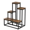 Metal flower stand Springos GA0210 67 cm with 4 shelves, loft-style, multi-level, modern