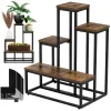Metal flower stand Springos GA0210 67 cm with 4 shelves, loft-style, multi-level, modern