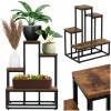 Metal flower stand Springos GA0210 67 cm with 4 shelves, loft-style, multi-level, modern