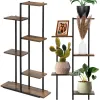 Metal flower stand Springos GA0211 113 cm with 6 shelves, loft-style, multi-level, modern