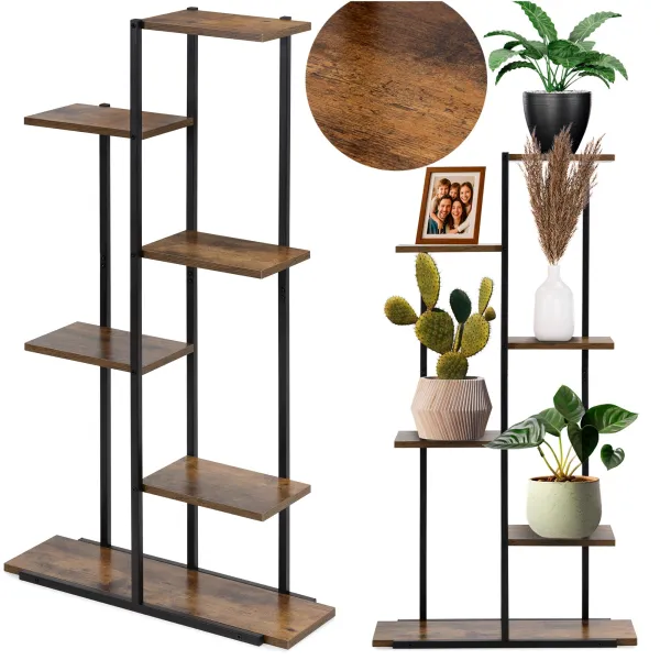 Metal flower stand Springos GA0211 113 cm with 6 shelves, loft-style, multi-level, modern
