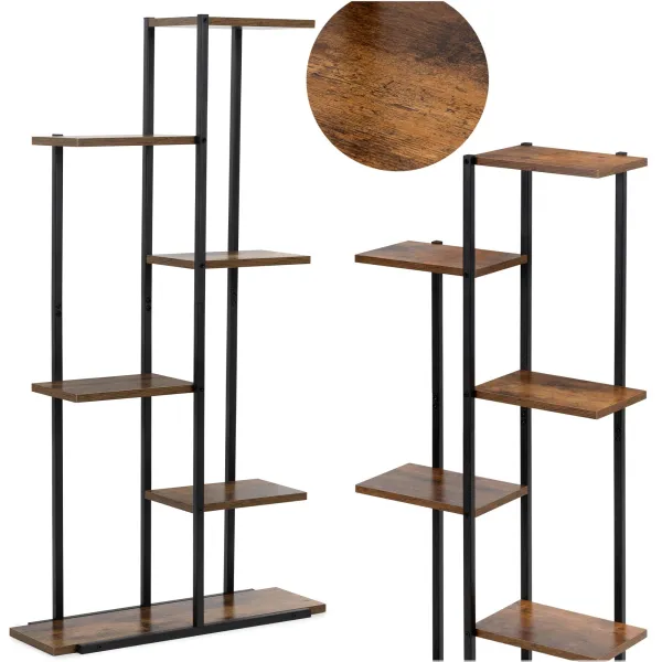 Metal flower stand Springos GA0211 113 cm with 6 shelves, loft-style, multi-level, modern