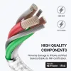 Crong Armor Link - USB-C Lightning Fast Charging MFi Cable 150cm (white)