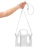 Case-Mate Micro Tote Bag - Waterproof Shoulder Bag (Silver Chrome/Clear)