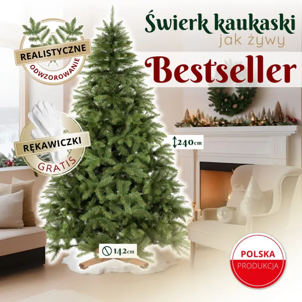 Artificial Christmas Tree Springos CT0243, Scandinavian Pine Premium 240 CM