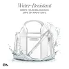 Case-Mate Micro Tote Bag - Waterproof Shoulder Bag (Silver Chrome/Clear)