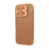 Etui Nillkin Qin Prop Leather iPhone 16 (brązowy)