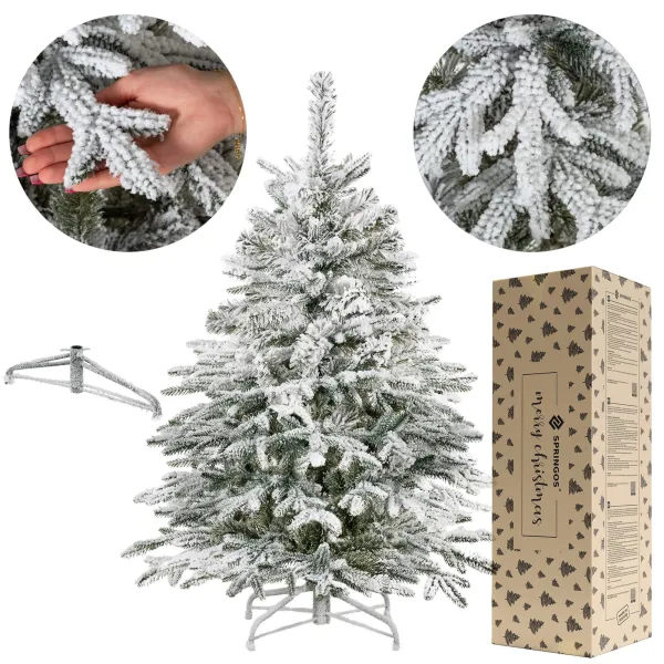 Искусственная ель с искусственным снегом Springos CT0222, LUX 120см