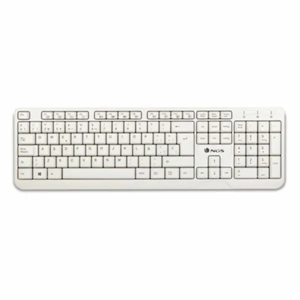Keyboard NGS Spike White Black Spanish Qwerty