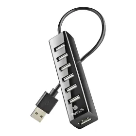 USB šakotuvas NGS IHUB7 TINY Juoda
