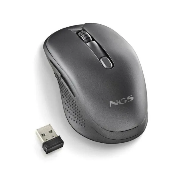 Bezvadu Pele NGS EVO RUST Melns 1600 dpi