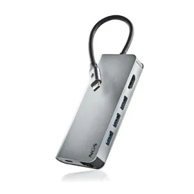 USB šakotuvas NGS WONDER DOCK 8 Sidabras