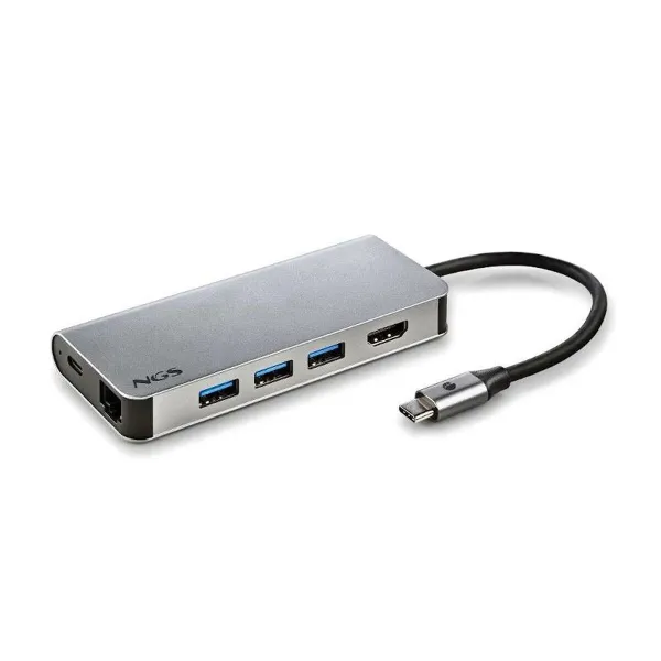 USB Centrmezgls NGS WONDER DOCK 8 Sudrabains
