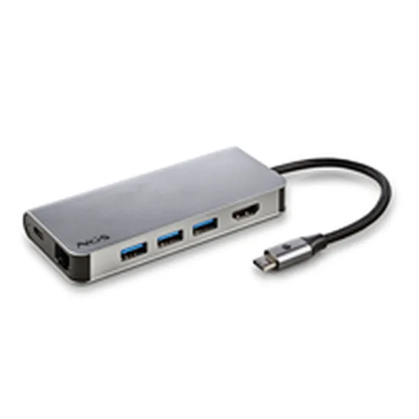 USB Centrmezgls NGS WONDER DOCK 8 Sudrabains