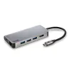 USB Centrmezgls NGS WONDER DOCK 8 Sudrabains