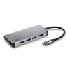 USB Centrmezgls NGS WONDER DOCK 8 Sudrabains