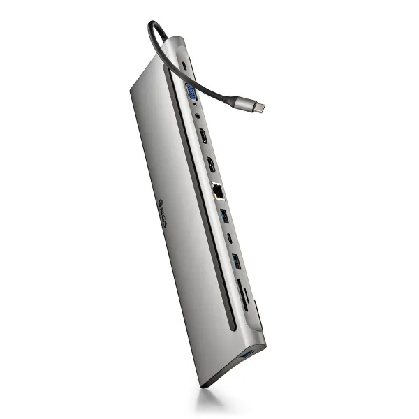 USB Hub NGS WONDERDOCK12 Grey Silver