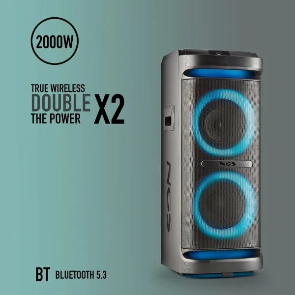 Kaasaskantavad Bluetooth Kõlarid NGS WILDSPACE2 Must
