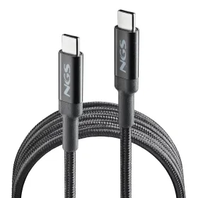 USB-C - USB-C Kaabel NGS KNOT65W-2 Must 2 m