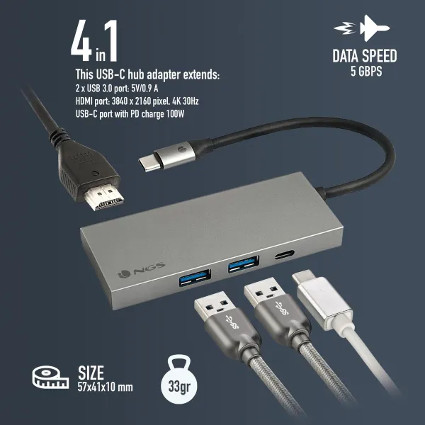 USB Centrmezgls NGS WonderDock4 Pro