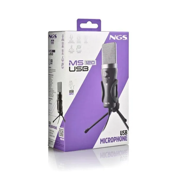 Mikrofons NGS MS120USB Melns