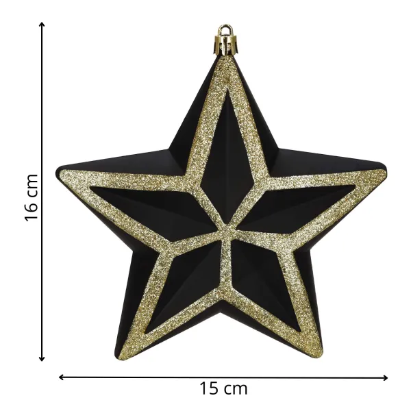 Ziemassvētku rotājums zvaigzne, Springos CA1381, 15 cm