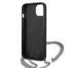 Karl Lagerfeld Leather Textured and Chain - Case for iPhone 13 mini (Black)