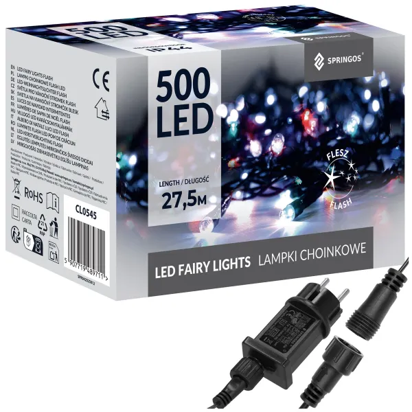 Ziemassvētku lampiņas Springos CL0545, 500 LED