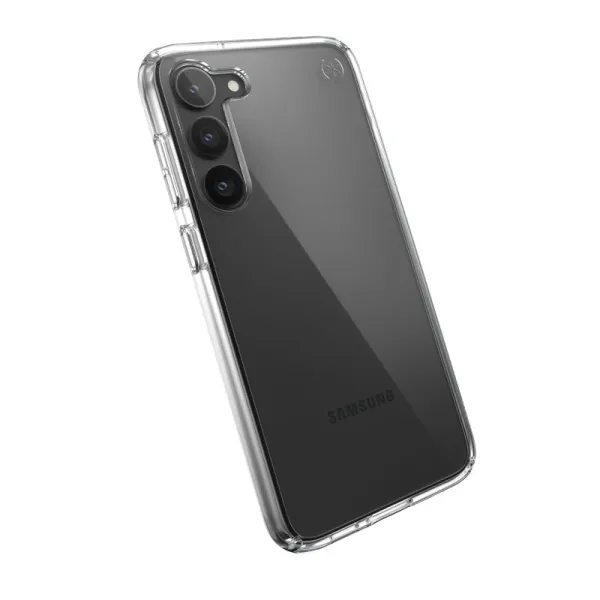 Speck Presidio Perfect-Clear - Samsung Galaxy S23+ Case with MICROBAN Coating (Clear)