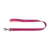 WAUDOG natural leather dog leash 20 mm wide, 122 cm long pink