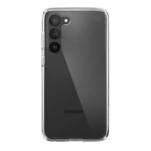 Speck Presidio Perfect-Clear - Samsung Galaxy S23+ Case with MICROBAN Coating (Clear)
