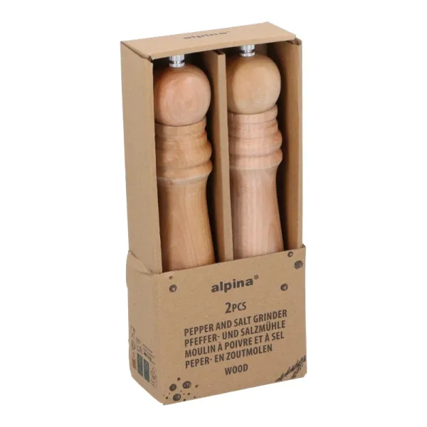 Alpina - Set of pepper and salt mills 25 cm (2 pieces)