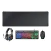 Keyboard and Mouse Mars Gaming MCPRGB3ES Black Multicolour Spanish Qwerty (4 Units)