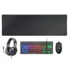 Keyboard and Mouse Mars Gaming MCPRGB3ES Black Multicolour Spanish Qwerty (4 Units)