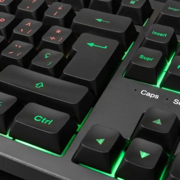 Keyboard Mars Gaming MK023ES Black Spanish Qwerty