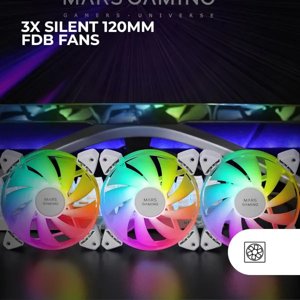 CPU Ventilators Mars Gaming MF-3AW Ø 12 cm