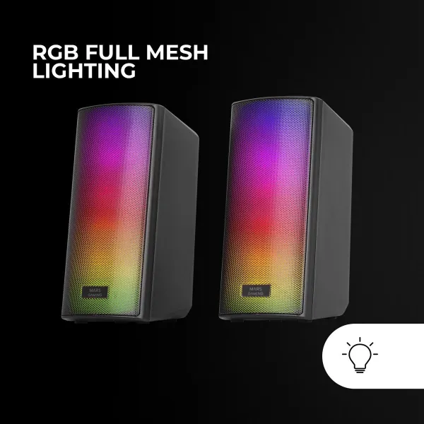 PC-kaiuttimet Mars Gaming MSRGB2 Musta 4 W