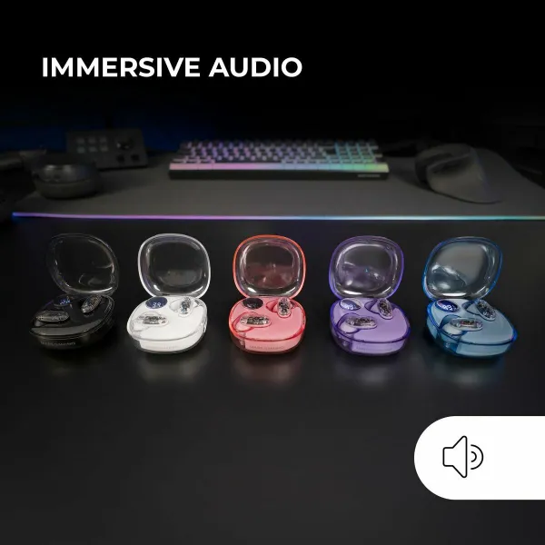 Wireless Earphones with Charging Case Mars Gaming MHIB2 Black