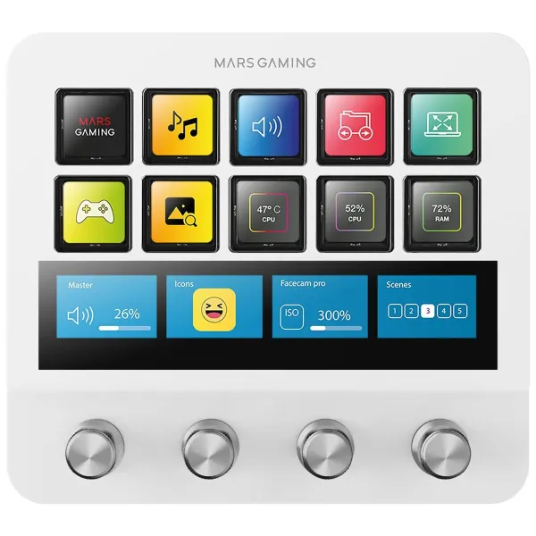 Klaviatuur Mars Gaming MSDPROW Valge
