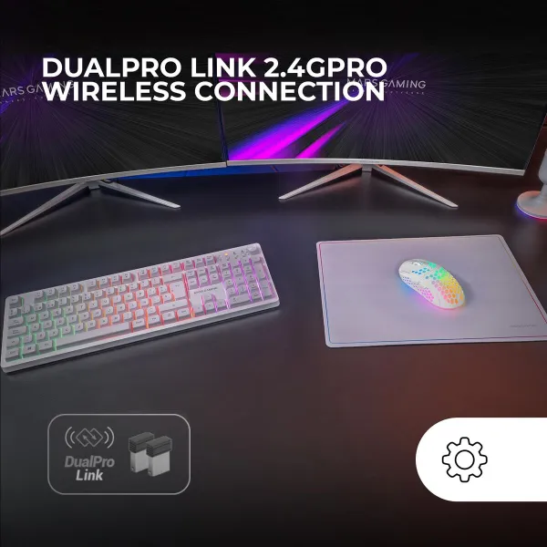 Pack Gaming Mars Gaming MCPWXWES White Spanish Qwerty (3 Units)